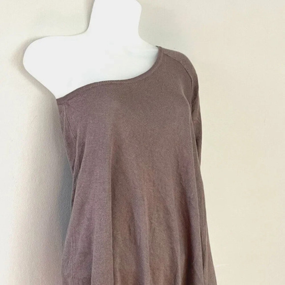 Charli London Women's Brown One Shoulder 3/4 sleeve Jumper Size 1 XS Lightweight - Picture 4 of 14